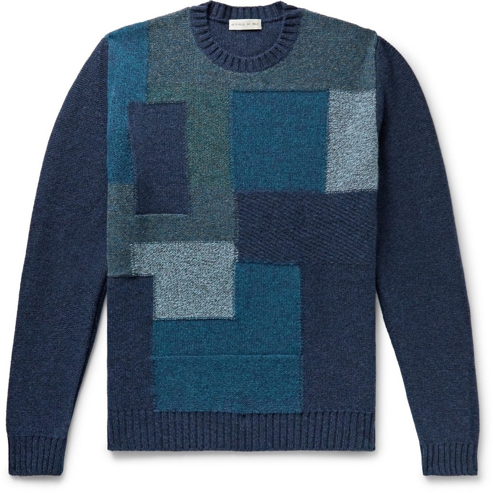 Etro 100% Wool Patchwork Sweater NWT - image 2